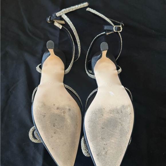 Chic Black and Silver Rhinestone Heels - Picture 6 of 6